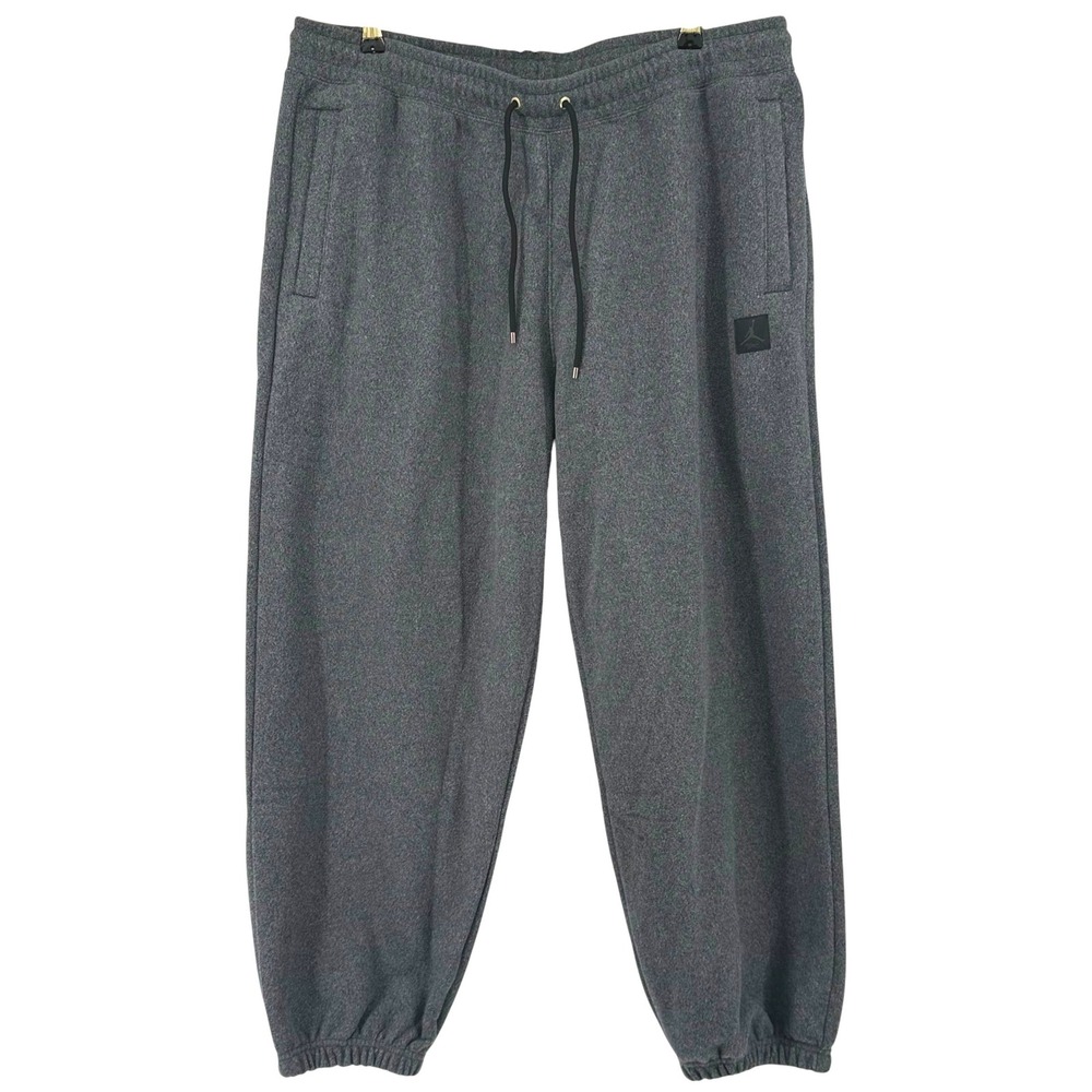 Jordan Flight Fleece Pants Charcoal Heather Grey Loose Fit FD7234-010 Womens XL